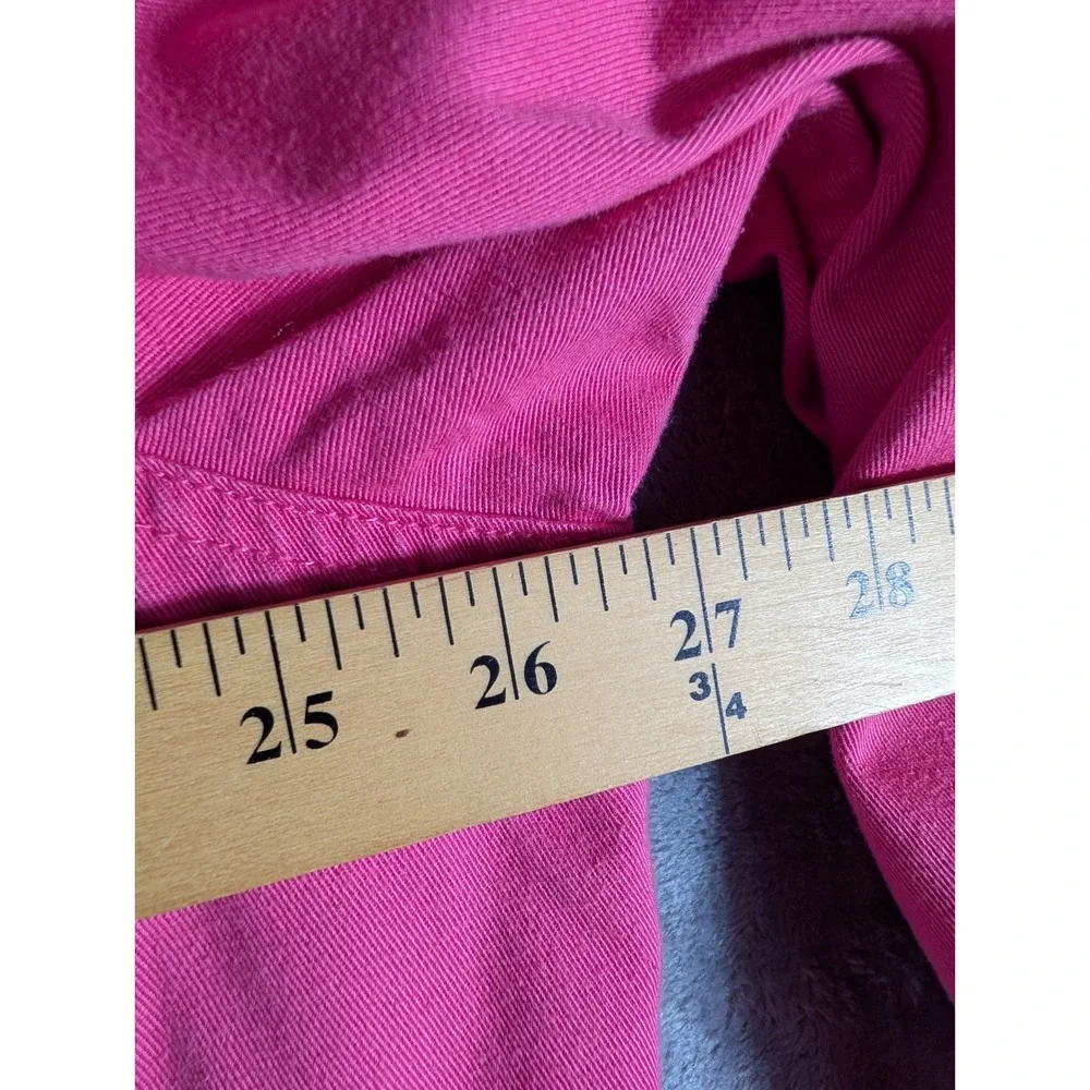 Lauren Jeans Co Ralph Lauren Pink Denim Trucker Jacket 3/4 Sleeve Women's 3XL - Picture 7 of 10